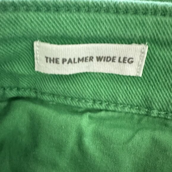 Loft The Palmer Wide Leg Twill Pants Women’s Size 10 Green High Rise Stretch - Picture 7 of 9